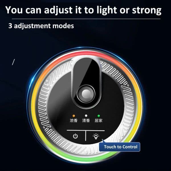 Car Fragrance Diffusers with LED Starry Ambient Light Smart Aroma Diffuser Spray Scent Air Freshener Electronic Car Diffuser