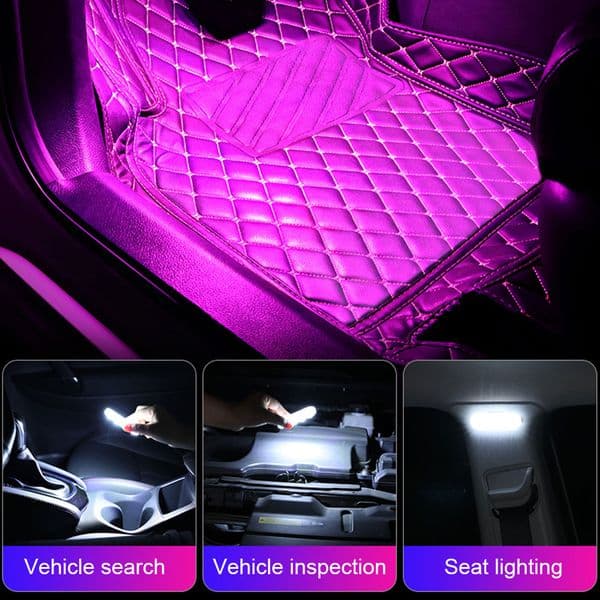5V Magnetic Touch Light 6 Bulbs Auto Night Touch Light Hand Car Roof Magnets Ceiling Lamp Door Foot Trunk Car Interior Lights