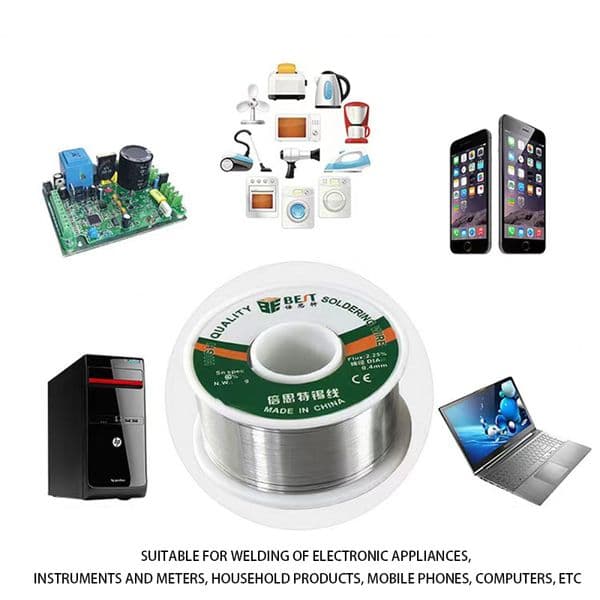 100g 0.3/0.4/0.5/0.6/0.8/1.0mm Low Melting Point Self-Cleaning Solder Wire Mobile Phone Motherboard Repair Soldering Tool