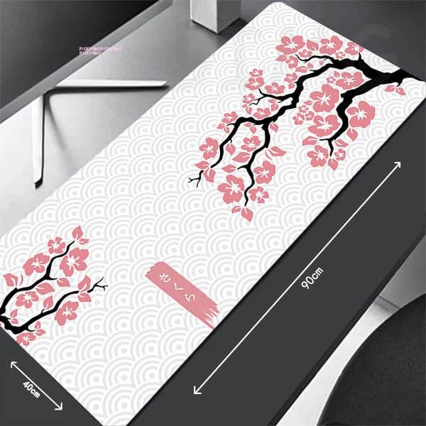 Large Gaming Mousepads Sakura Mouse Pad Computer Mousepad Mouse Mat 90x40cm Desk Pads For PC Keyboard Mats Table Rug