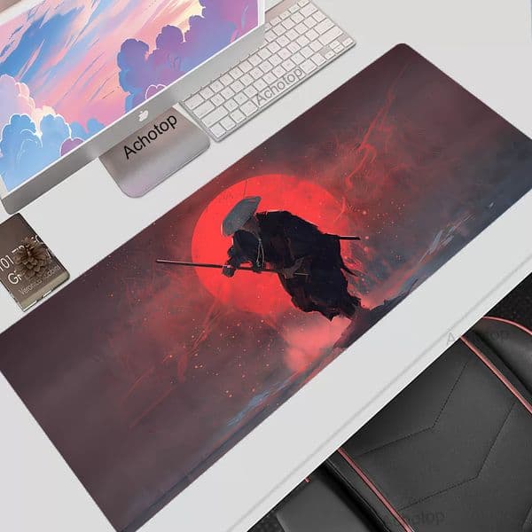Mouse Pads Japanese Samurai Table Mause Mats Computer Mousepad Company Big Desk Pad 100x55cm Large Gamer Mousepads Mouse Mat XXL