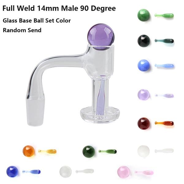 Full Weld Terp Slurper Quartz Banger with Glass Marble Screw Ball 10mm 14mm 18mm Seamless Quartz Banger Nails set