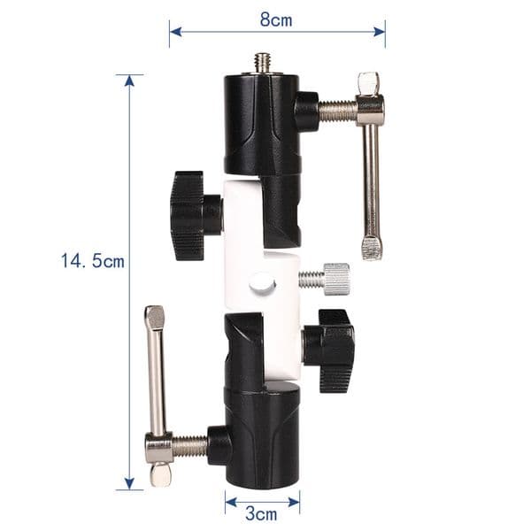 U-Shape Type Swivel Camera Speedlite Mount Flash Stand Bracket for Umbrella Holder Light Stand DSLR Camera