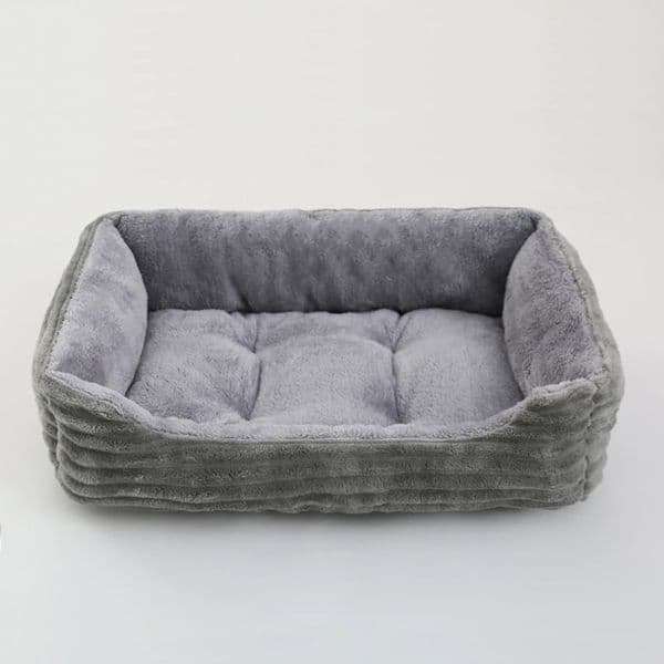 Bed for Dog Cat Pet Square Plush Kennel Medium Small Sofa Cushion Calming House Supplies Accessories 241111