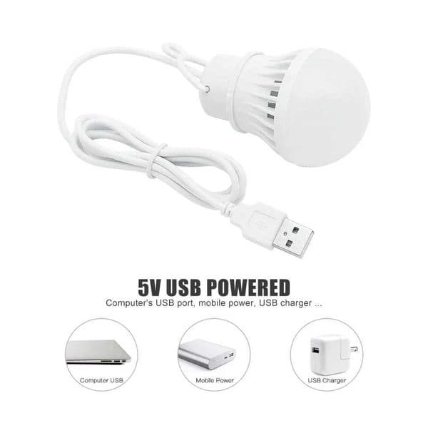 3/5/7W USB Lamp Bulb 5V Emergency Light Lamp LED USB Rechargeable Portable Camping Lantern For Outdoor Camping Tent LightingLX241113