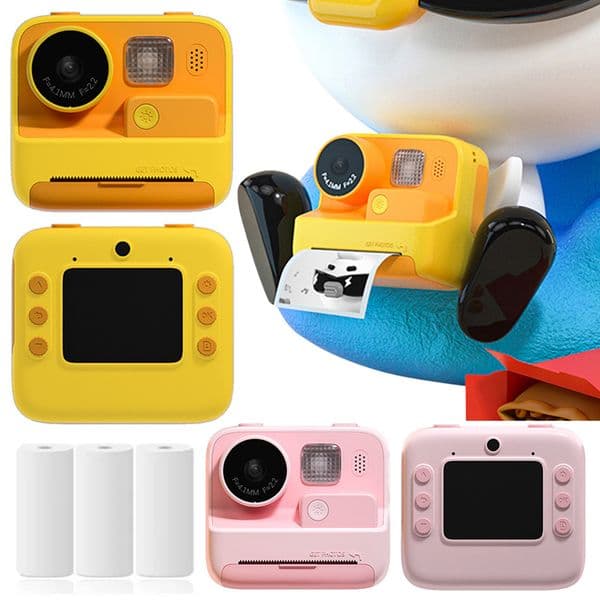 Toddler Digital Camera Instant Print 48MP Video Photo Camera with Thermal Print Paper HD 1080P Zero Ink for Girls Boys Aged 3-12