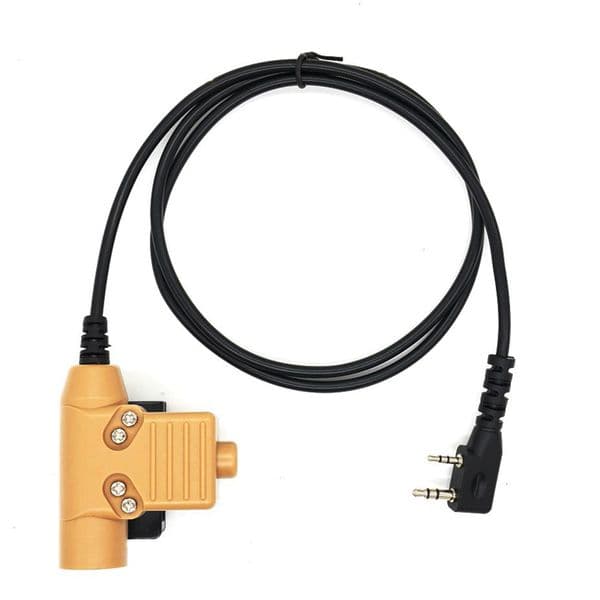 U94 PTT Military Headset Adapter ABS Headphone Connector Converter for Baofeng UV-5R/888S KD-C1