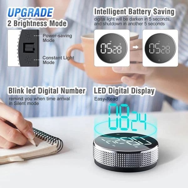 Magnetic Digital Timer new For Kitchen Cooking Shower Study 2025 Stopwatch LED Counter Alarm Remind Manual Electronic Countdown