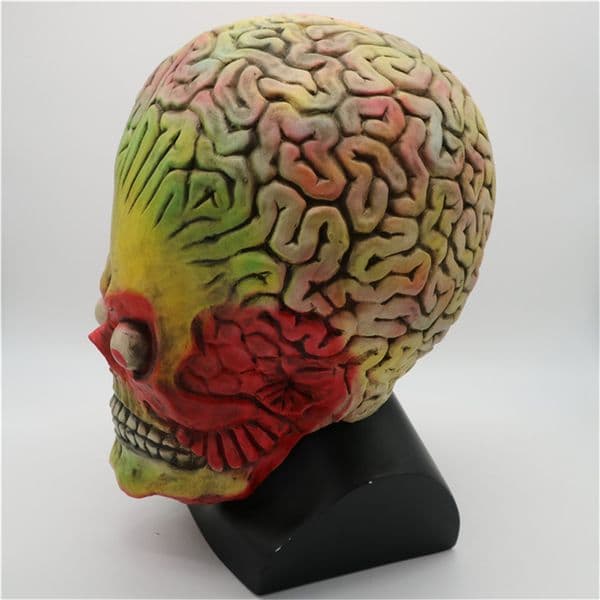 2026 Attacks Martian Soldie Halloween Full cologne Head Latex Scary Alien perfume Brain Party Mask Ufo Mars Cosplay Costume Props Free Shipping