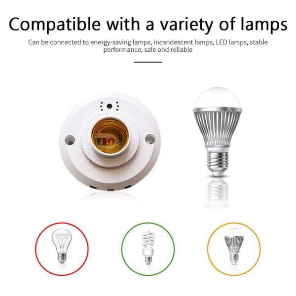 CoRui 220V Lamp Bases E27 Sound Voice Sensor high quality Light Lamp Holder Auto On Off Light and Sound Sensor Lamp Holder