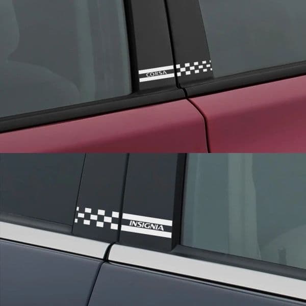 For Opel OPC Astra J H G K Insignia Corsa D B E Mokka Vectra 2PCS Car Window B Pillars Stickers Auto Styling Decals Accessories