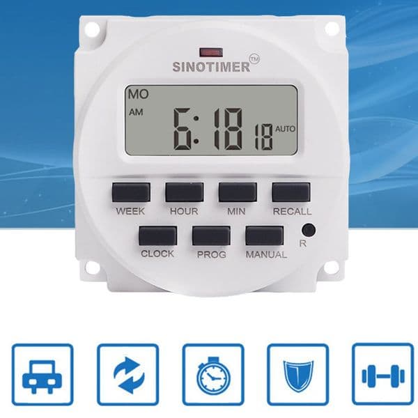 TM618H-2 2025 220v Programmable Digital Display LCD Time Control Switch Timer For Advertising Light Box Broadcasting Equipment
