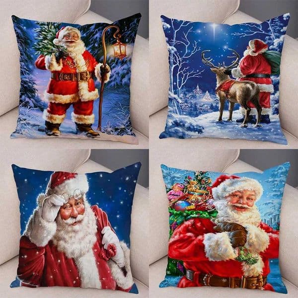 Merry Christmas Soft Cushion Cover Decoration Cute Cartoon Box He Decoration Box Life Ro Sofa 45x45cm M241113