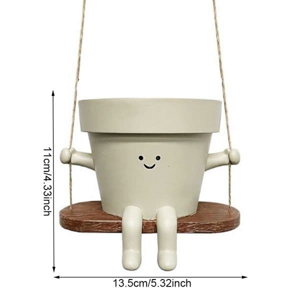 Cute Wall Planter Resin Wall Hanging Head Planter Creative Multifunctional Home Garden Patio Accessories