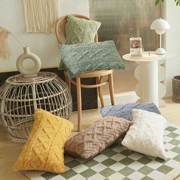 Jacquard P soft cushion cover dough twisted woven box sofa backrest cover lti size life Ro sofa cover M241113
