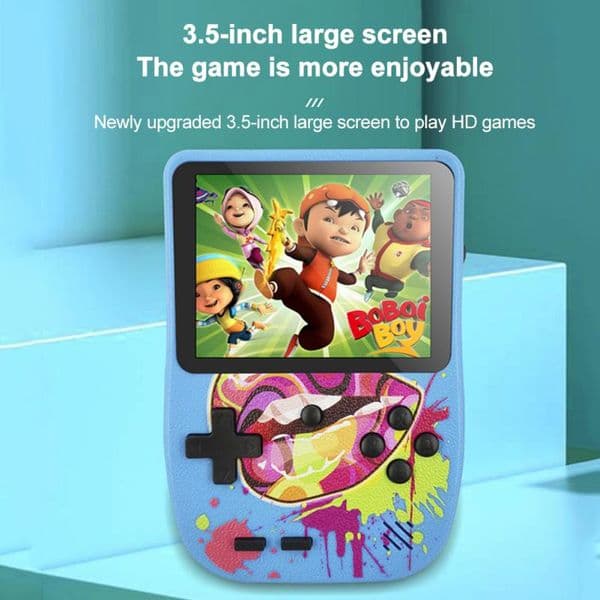 Retro Handheld Game Console 3.5-inch Classic Games Stand-up Large-screen Built-in 520 Games Game Accessories Video Game Console