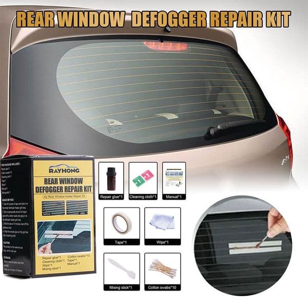 Car Rear Window Defogger Repair Kit Diy Quick Repair Broken Defroster Care Accessories Lines Heater Scratched L8g6 Grid U7k3