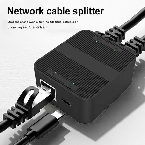RJ45 Gigabit Switch 1To2 Network Switch Selector 1000Mbps External Network Switcher Splitter Connector For Desktop TV Box Router