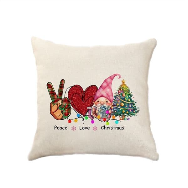 Christmas Cushion Cover 45x45CM Santa Claus Tree Print Throw Pillow Case For Sofa Couch Decor