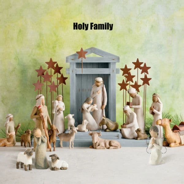 Novelty Items Holy Family Willow Tree Figurine Jesus Nativity Set Handpainted Statue Ornaments Easter Religious Room Crafts Home Decoration