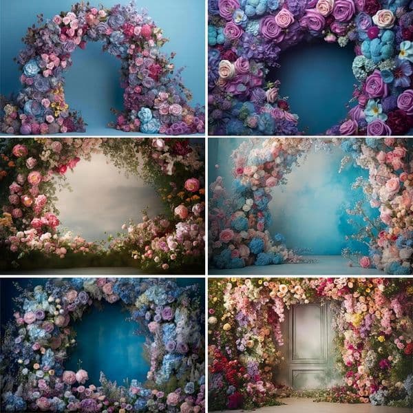 Bonvvie Flower Photography Background Spring Scenery Newborn Baby Shower Birthday Wedding Portrait Backdrop Photo Studio Prop