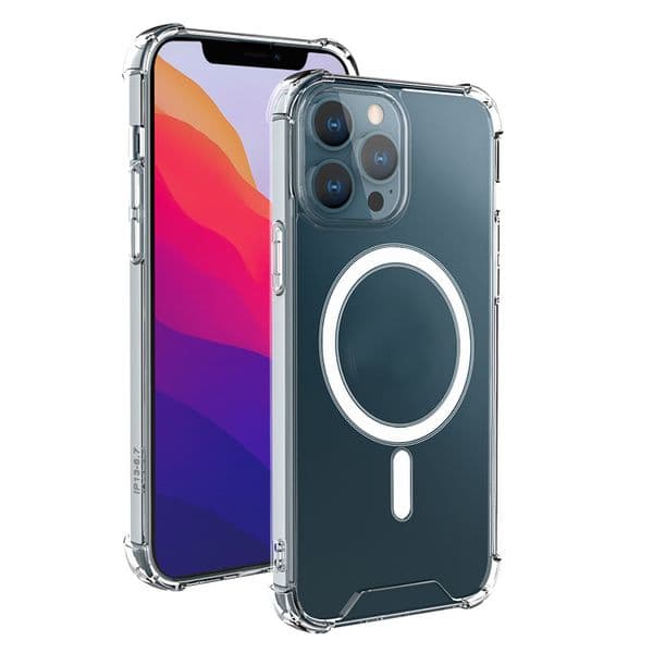 Magnetic Clear Case for iPhone 16 15 14 13 11 12 Pro Max Plus Transparent Case Wireless Charging Cover Compatible With Magnet