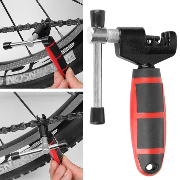 Road Bike MTB Chain Cutter Steel Bike Chain Link Remover Red Mountain Bike Chain Breaker Splitter Bicycle Chain Disassembly Tool