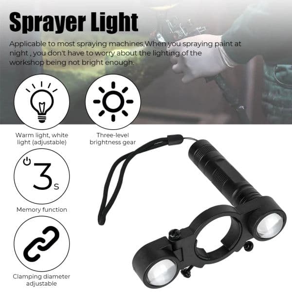 Spraying Machine Light Portable for Sprayer Tool Rechargeable Fill-in Light Universal Spray Light Adjustable Airbrush Lighting