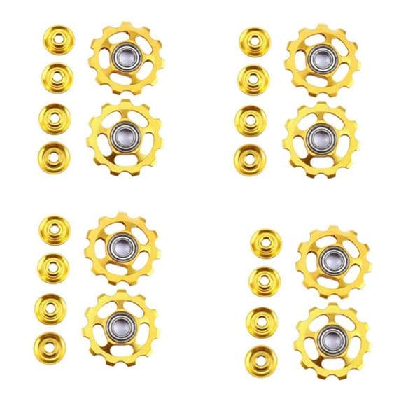 4PCS 11T Ultralight MTB Aluminum Bike Bearing Jockey Wheel Rear Derailleur Pulleys Bicycle Bike Accessories