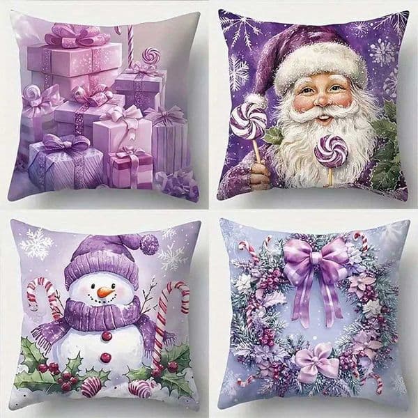 Christmas decoration box Santa Claus snowman cover sofa cushion suite decoration New Year gift M241113