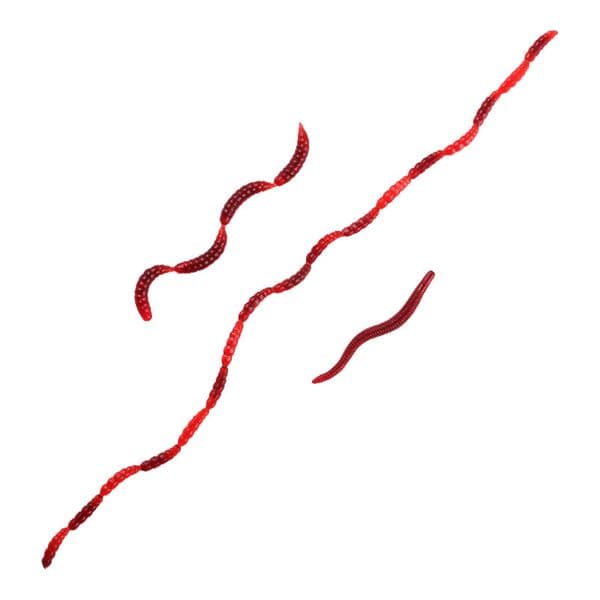 100pcs Lifelike Red Worm Soft Lure Earthworm Summer Fishing Silicone Artificial