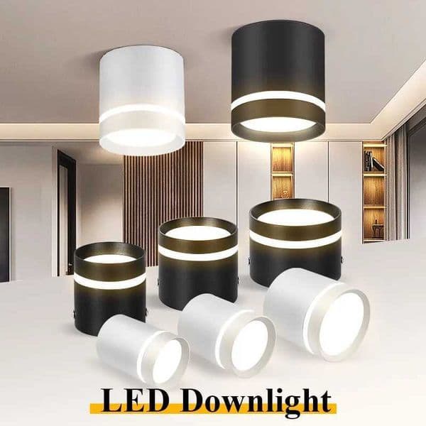 LED Downlight 220V Foldable Spot Light COB Surface Mounted Spotlight Ceiling Lamp for Living Room Kitchen Indoor Neutral LightLX241114