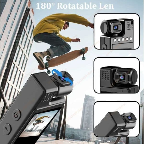 Hot Sale 1080P highdefinition portable action camera with WiFi rear clip 180 rotating infrared night vision sports camera travel bike driver video recorde T241104