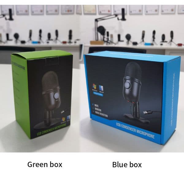 New Design USB Gaming PC Microphone for Streaming Podcasts,RGB Computer Condenser Desktop Mic for YouTube Video