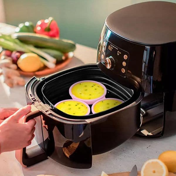 Silicone Egg Boiler Mold Cup Temperature Resistant Egg Poaching Cup Air Fryer Egg Mold 1Set