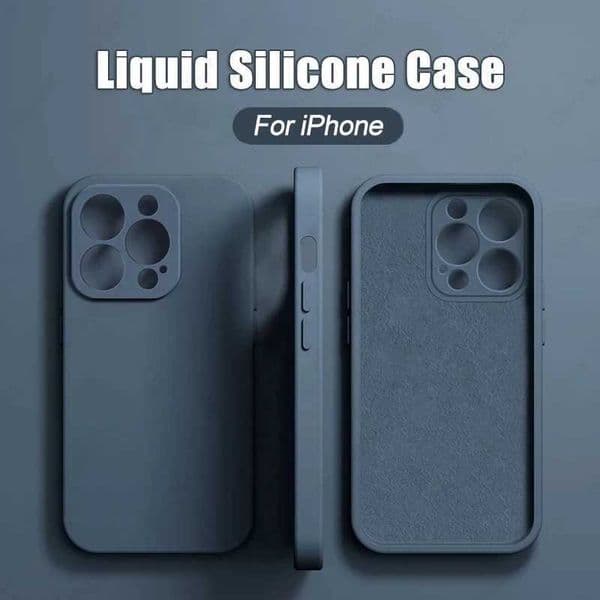Luxury liquid silicone phone case suitable for 16 15 14 13 12 11 Pro Max soft shell shock-absorbing bumper cover phone accessoriesXJ250321