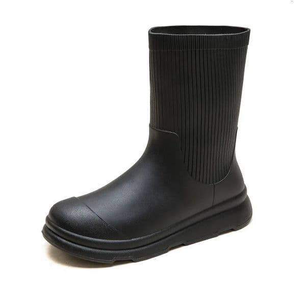 Women Simply Wear Rain Shoes Rain Boots Waterproof Overshoes Non-slip And Velvet Water Boots Rubber Shoes Water Shoes 241114