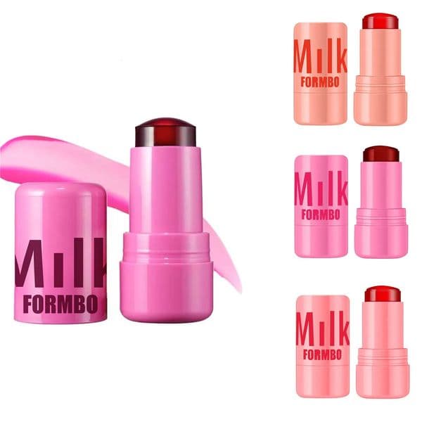 3 in 1 milk jelly cheek powder blusher tone powder blusher stick lipstick long-lasting matte red cheek contour cosmetics 241113