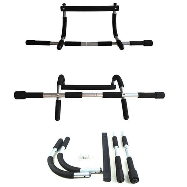 Chin Up Bar No Drilling Door Mounted Bar Max Limit 100KG Hanging Bar Steel Multi-Grip Strength with Padded Handles for Home Gym