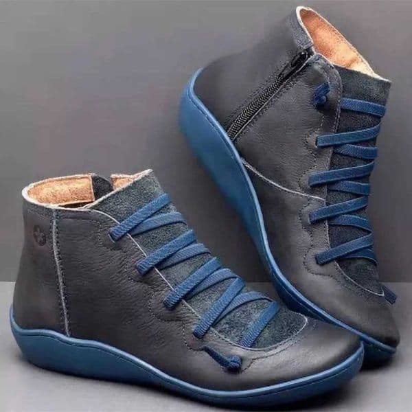 High Quality Warm Boots Plus Size 35-43 Autumn Winter Ankle Flat Shoes Short Boots Lace Warm Boots No Print Botas N-Slip Shoes T241113