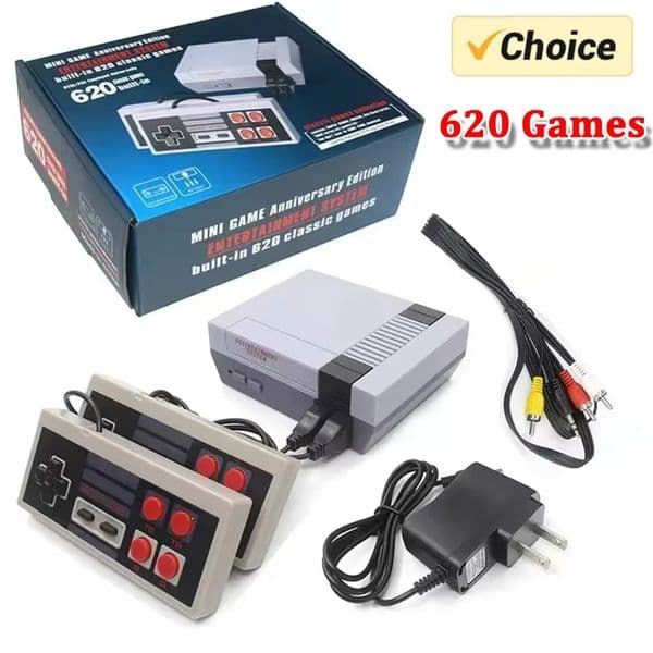620 Game Players Mini TV Handheld Family Recreation Video Game Console AV Output Retro Built-in 620 Classic Games Dual Gamepad Gaming Player fast shipping with boxes