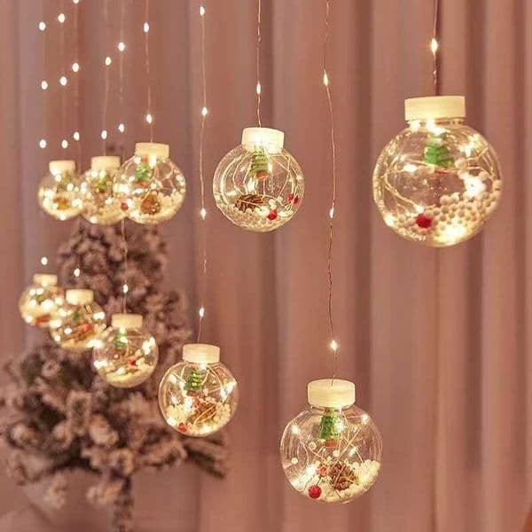 Christmas Ball LED Fairy Curtain Light String Light Wedding Garden Light Used for Home Room Party Decoration Navigation X2411141