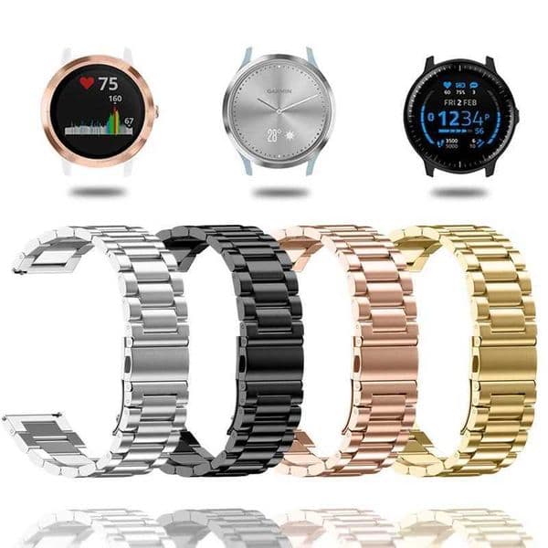 New Arrival 18mm 20mm stainless steel Wah strap for Gin Venu 2 2S Plus smart Wah bracelet Gin Active 3 4 4S metal strap Z241115