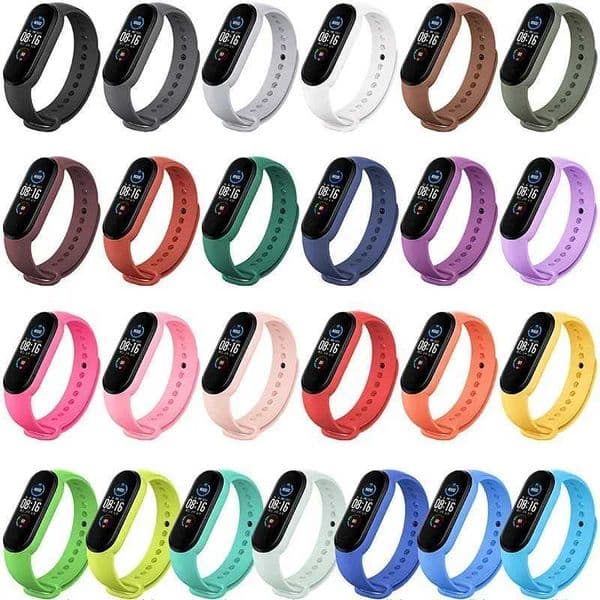 New Arrival Suitable for Mi Band 7 6 5 4 3 wristbands silicone bracelets Mi Band 3/4/5/6/7 smart accessories Z241115
