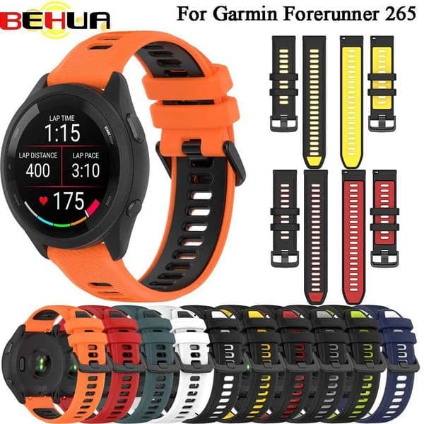 New Arrival BEHUA MM replaces silicone Wahband outdoor sports Wahband for Gin Forerunner 255/265 wristband bracelet accessories Z241115