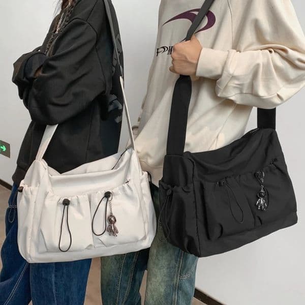 Highcapacity Unisex Shoulder Crossbody Bag Large Men Nylon Messenger Bags for Student Book Women Handbag Satchels 241111