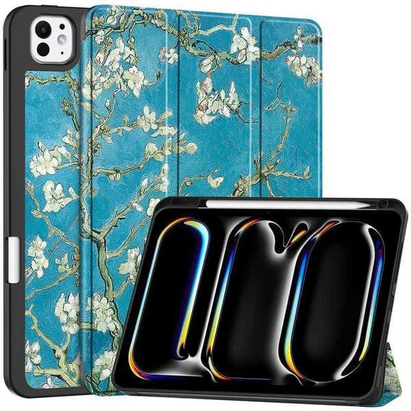Suitable for iPad Pro 11 2024 phone case with pencil holder folding stand magnetic smart cover Funda suitable for iPad Air 11 inch 2024 M2 tablet case M241115