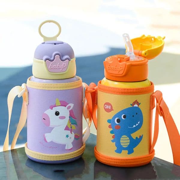 500ml Unicorn Kids Thermos Bottle Cute Childrens Thermal Water Bottle Stainless Steel Thermos Mug For Student Water Cup 241116