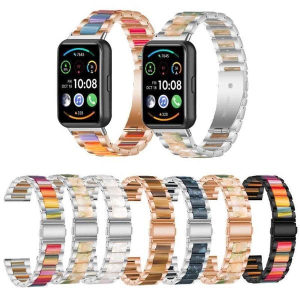 Hot Sale Steel metal zinc alloy with resin strap suitable for Wah Fits new SE 2 Fit2 high-quality bracelet strap T241115