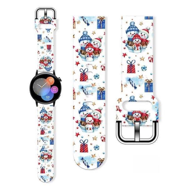 Hot Sale 20mm Christmas 5 Printed Strap for Galaxy Wah 6/5 40mm 44mm Band Replaced Bracelet mm for Amazfit 45mm Wahband T241115